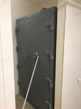 heavy double door safe in wall